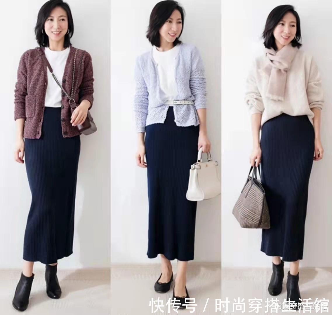 针织衫|突然发现针织衫又火起来了,秋天这样穿不仅百搭,还很提气质