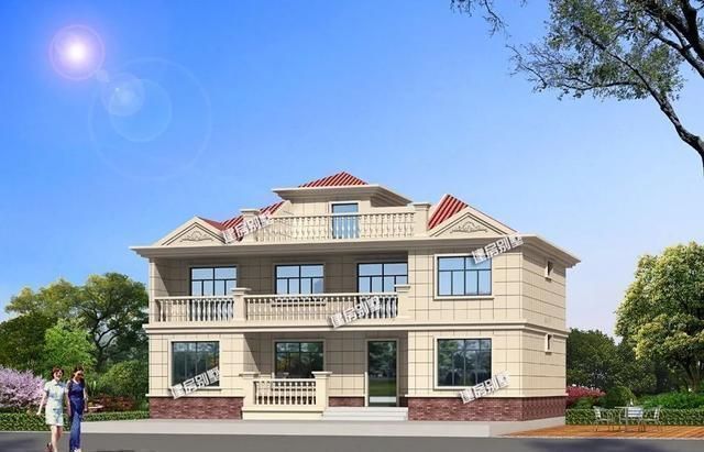 户型|宽15米多的二层农村别墅,第一栋带土灶,第二栋有8个卧室