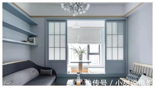 阳台|67㎡薄荷蓝小宅,阳台改榻榻米,卧室增加休闲区,设计太亮眼了!