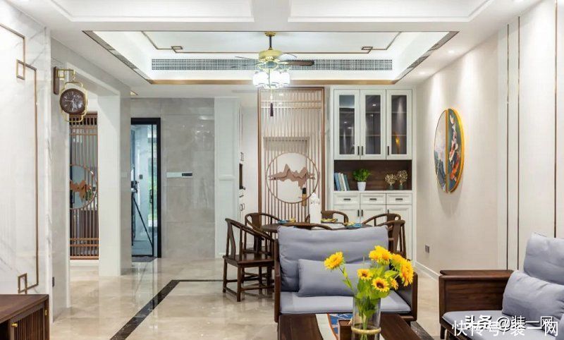 东方雅韵|170平米新中式风装修,客餐厅一体化,尽显东方雅韵