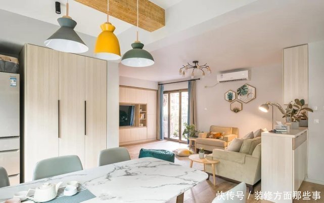业主|126㎡充满活力的北欧风设计,薄荷绿色的正门与众不同