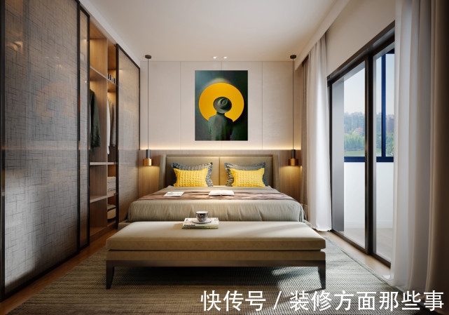 灰暗|120平现代风三居室,灰色和米黄色让灰暗的空间一下子亮起来