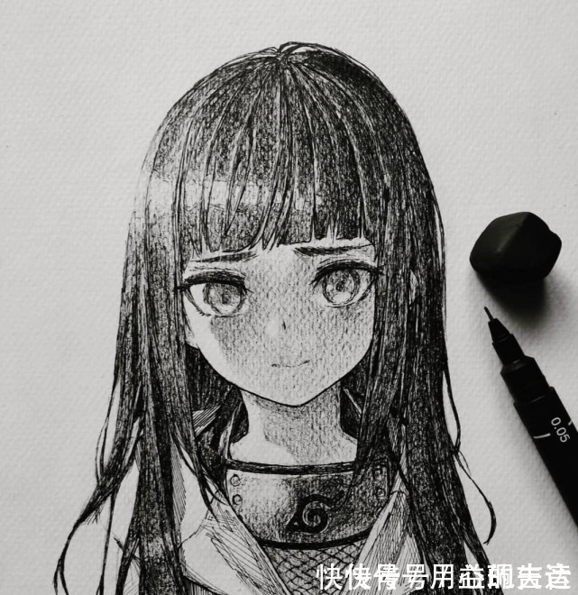 宇智波止水|插画师笔下的动漫人物，雏田有了黑眼珠，雷姆的眼泪你注意到了吗