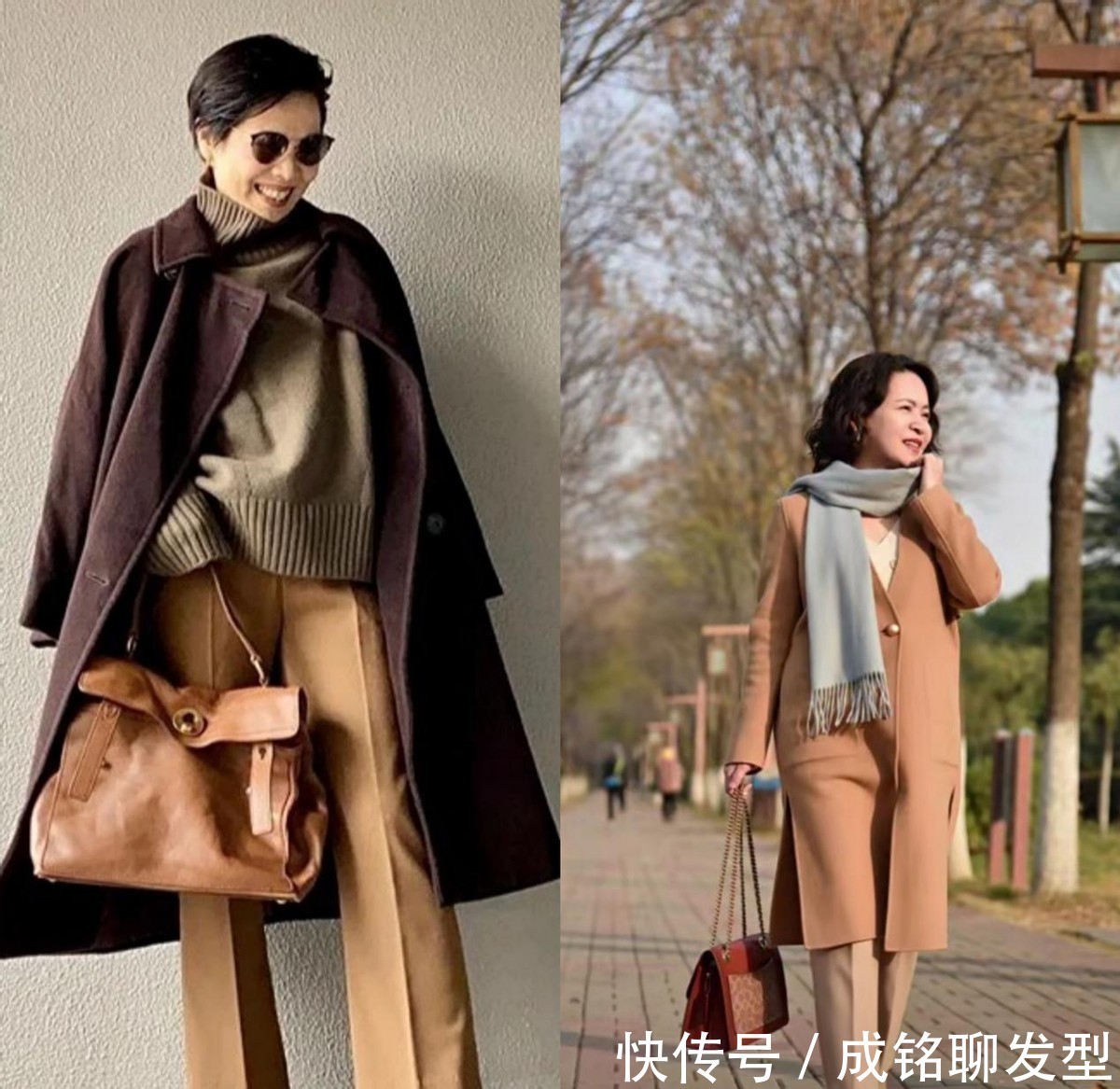 百搭 腿粗的中年女人别穿瘦腿裤,试试卡其色长裤,百搭显瘦又提气质