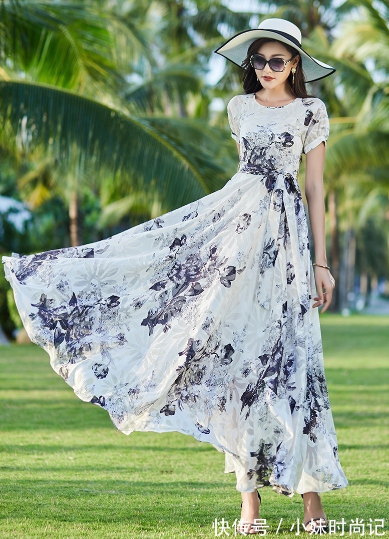 裙摆|复古大摆裙,时尚减龄系,气质修身范