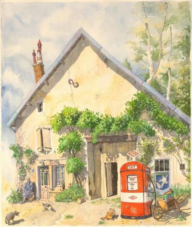 水彩&颇有想象力的插画:童话故事般的建筑水彩