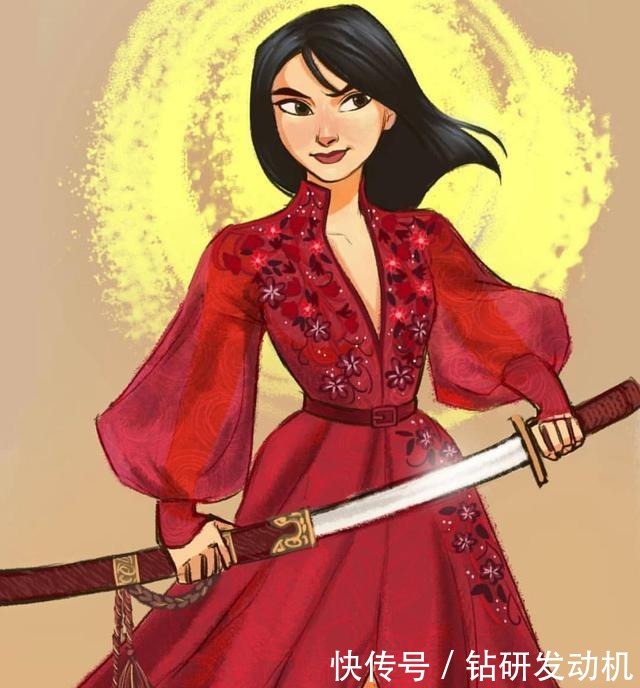 花木兰|迪士尼公主的礼服什么样艾莎女王清新自然,全场最酷的是花木兰