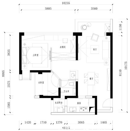 87㎡北欧风新房，捕捉品质生活的细腻与精髓!|新房装修 | 客厅
