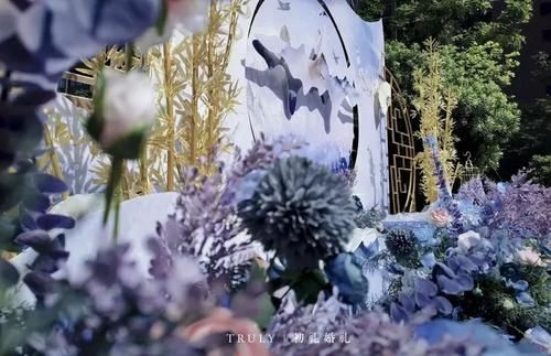 清新典雅的蓝紫色系新中式婚礼，喜欢这种风格的新人看过来吧