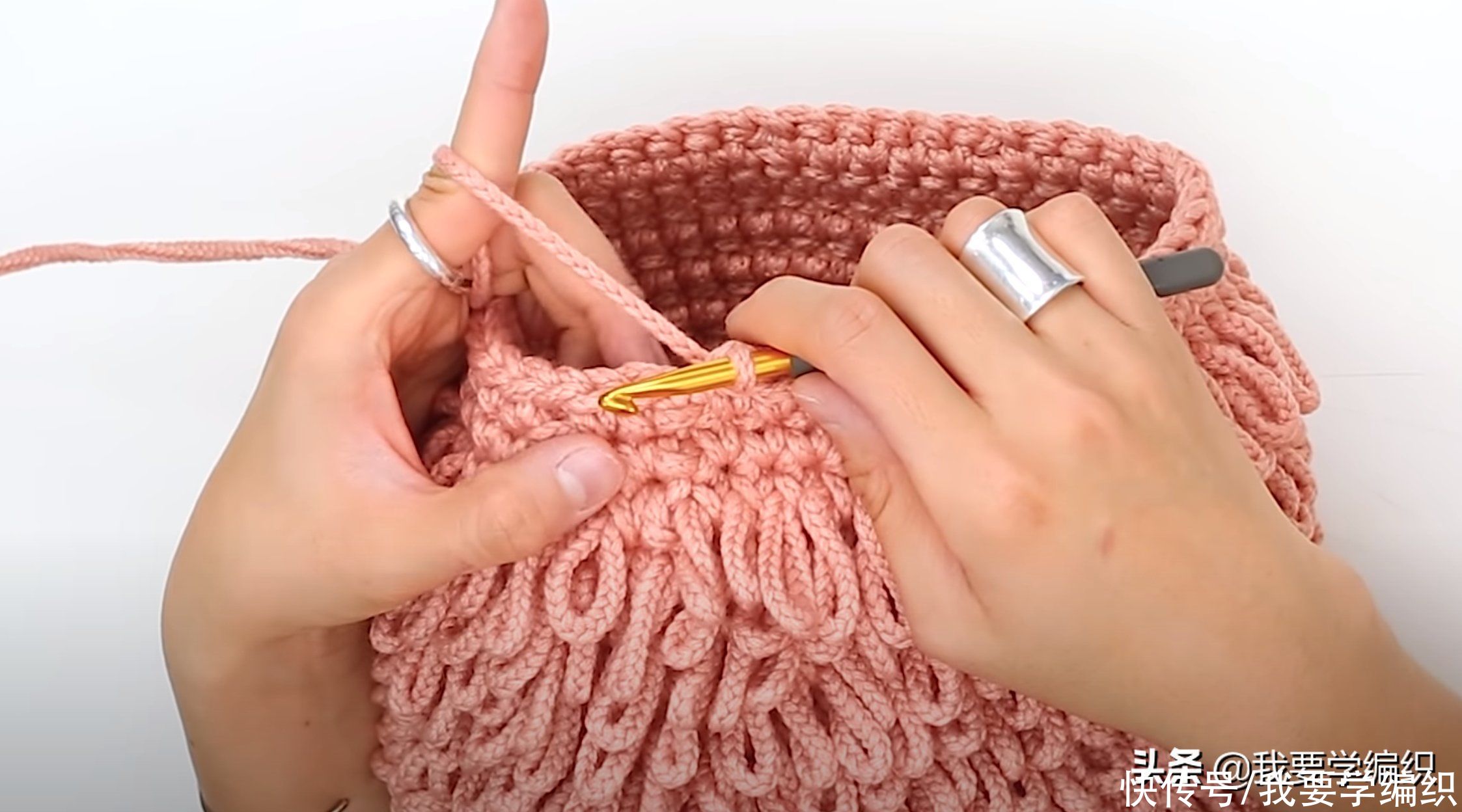 自己钩一款可爱又别致的手提包，刺猬包编织教程，新手入门级包包