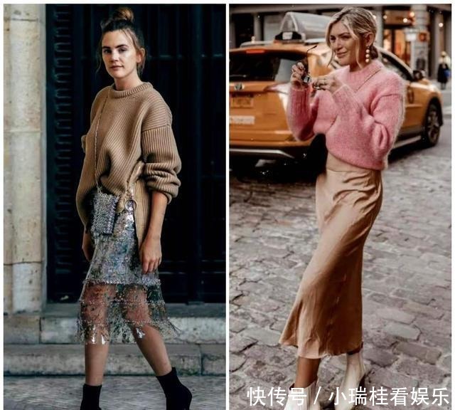 修饰|不得不说,冬天毛衣这样穿!时髦显高还能修饰腿型,原来都穿错了
