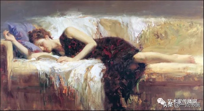 油画!皮诺德埃尼的油画人物,色彩斑斓,动静结合,光彩照人