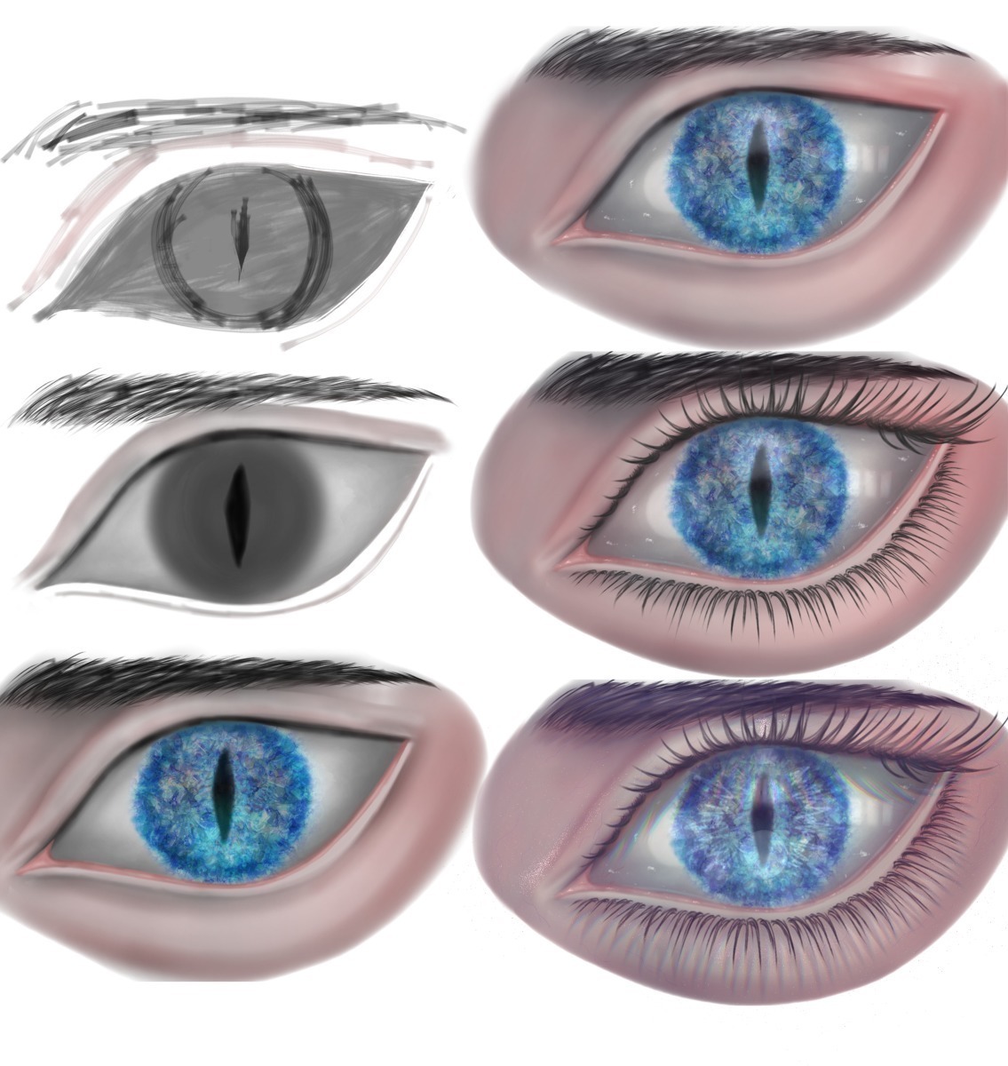 绘画|动漫写实眼睛怎么画?教你厚涂写实眼睛画法!