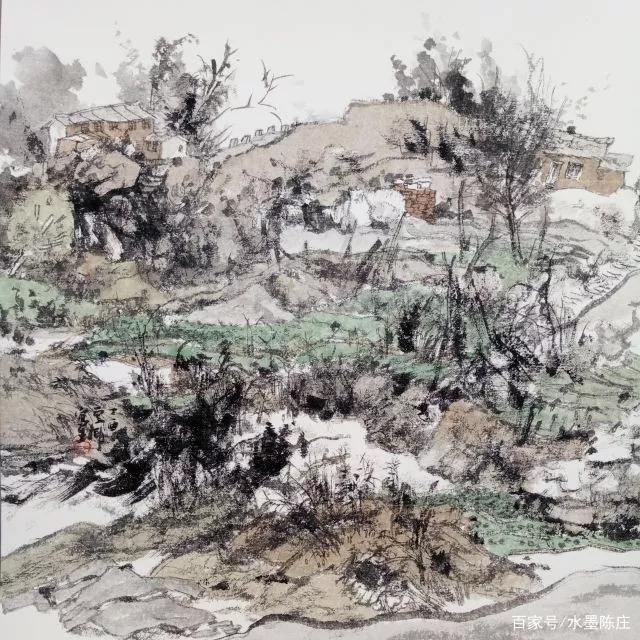 山水画家！最讲笔墨构造的山水画家｜白云乡水墨写生