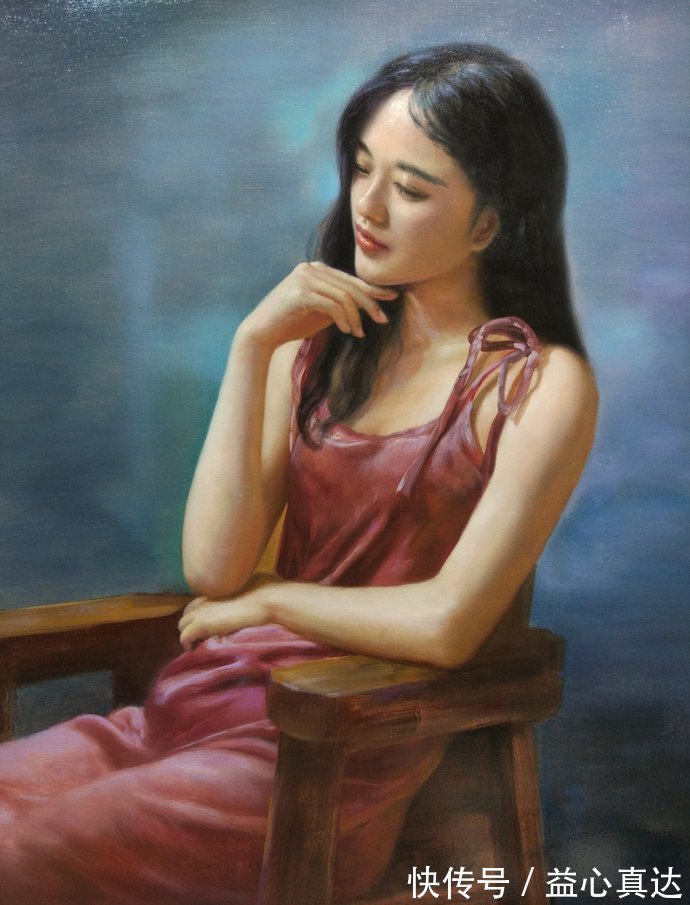 广安职业技术学院@艺术学院教授人体油画中的性感少女,细腻逼真,纤毫毕现