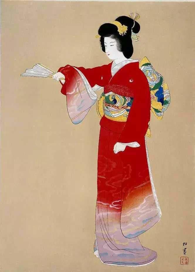  松园|日本天才画家上村松园浮世绘美女作品欣赏（图）