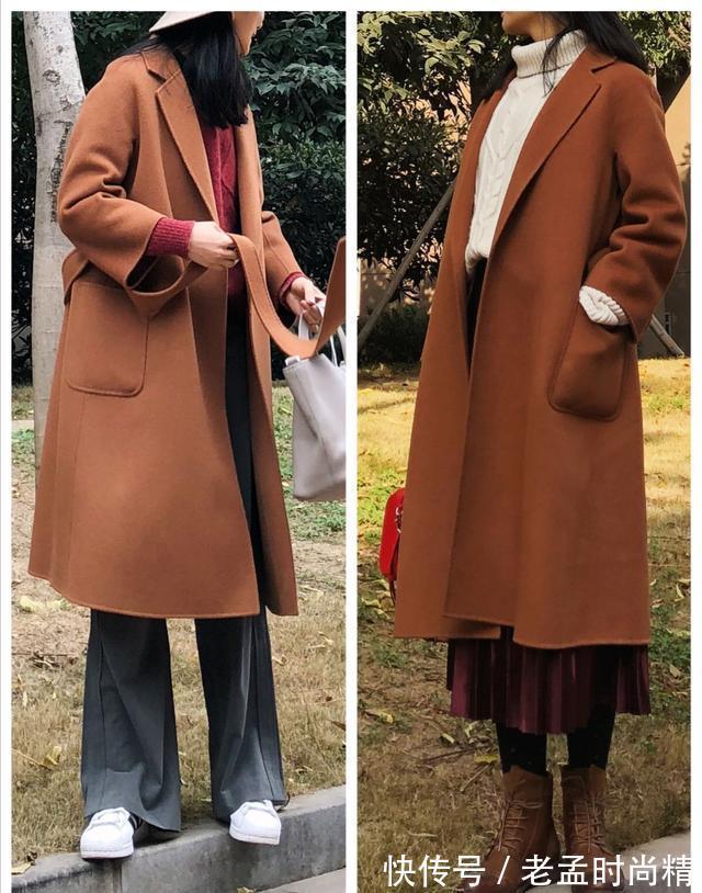打底裤 爱美的女人冬天穿“大衣”,用“一衣多穿”方式,好穿又百搭