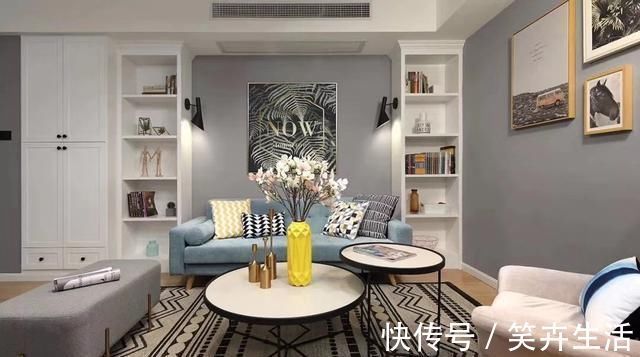 电视|头一次见这样的客厅，电视墙高1.5米，沙发墙做柜子，漂亮又实用