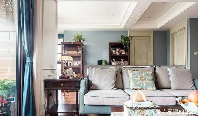 淡蓝色|130㎡现代美式,简约的优雅,好精致!130㎡现代美式,简约的优雅,好精致!