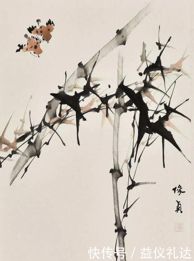 竹子@国画中竹显气节,其画法并不局限于水墨,彩墨竹子别有韵味