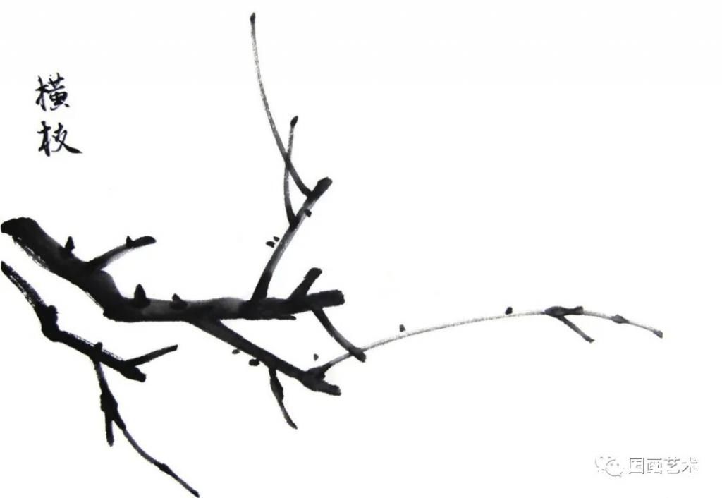 垂枝!图文教程:轻松学画写意木本花卉枝干