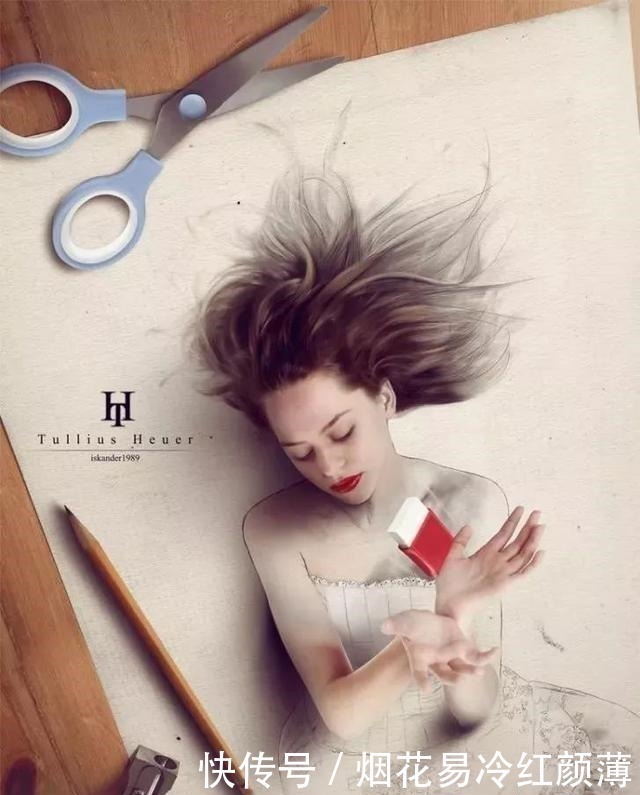 学无术!他的画作惊艳了无数人的眼球,这到底是人在画画还是画在撩人