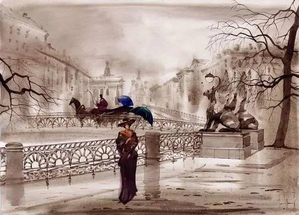 喜欢|诗一样美的俄罗斯水墨画,你也喜欢吗?