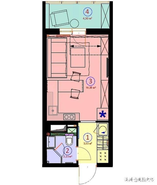 墙面|56岁阿姨的独居生活：住24㎡公寓，室内配色让人赏心悦目