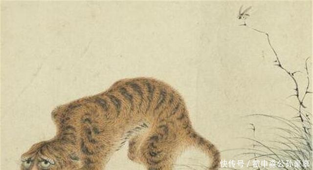 名画|老虎被画成病猫,反被专家评为名画放大后看老虎眼睛,就明白了