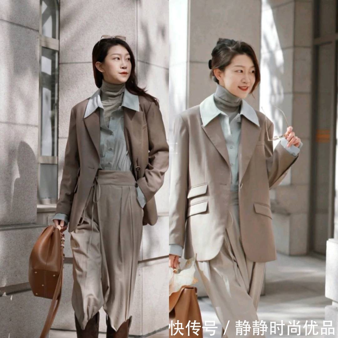 穿搭 时髦的“三明治”叠穿，在秋天更吃香！熟龄女性这么穿好优雅