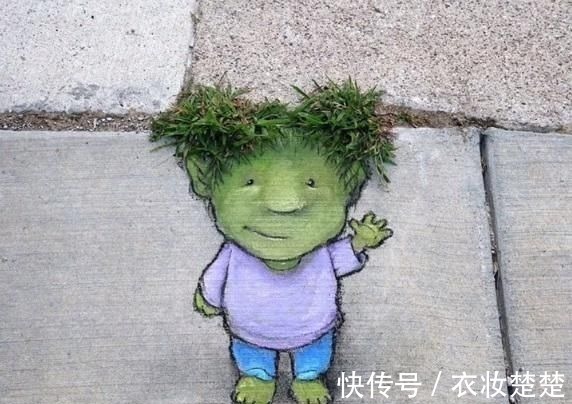 小美好$可以打100分的街头创意绘画,有趣的生活里全都是童话世界