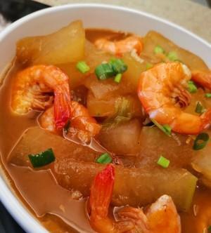 家常快手菜,冬瓜炖大虾,鲜香味美,超级下饭快手菜,动手吧