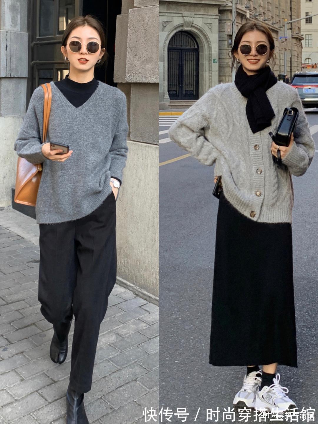 冬天 又到了穿毛衣的季节,冬天这么穿时髦显瘦还高级,适合30+女人