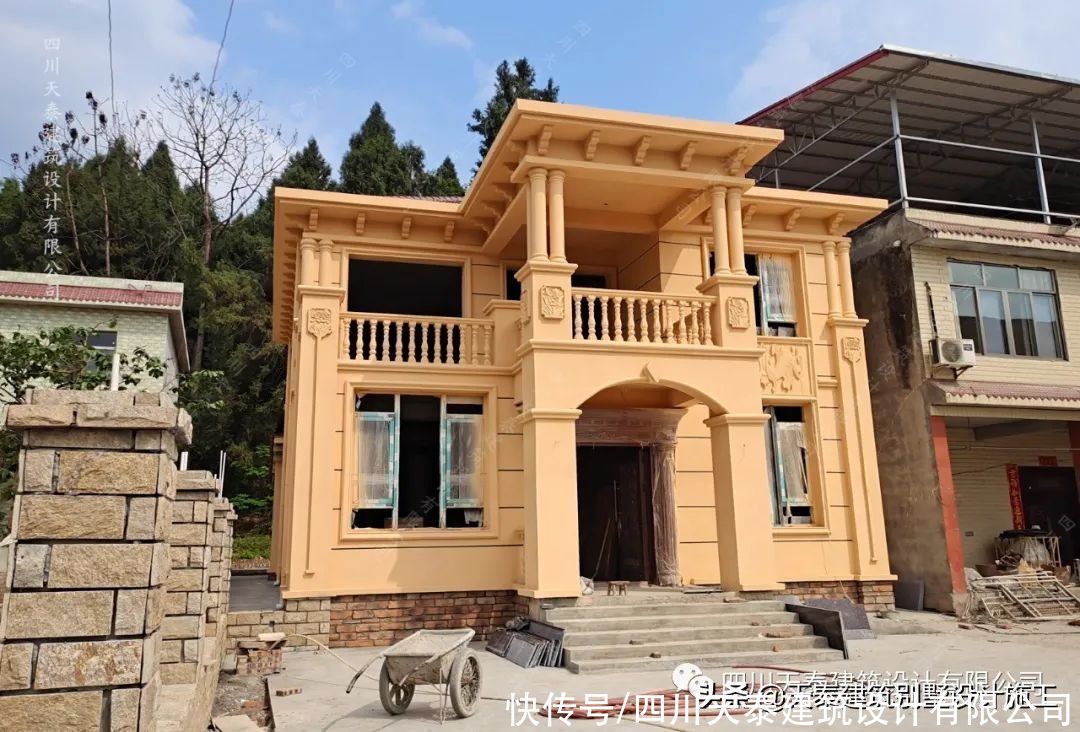 遂宁|四川遂宁二层欧式风格别墅完工实景 大露台网红别墅 遂宁施工队