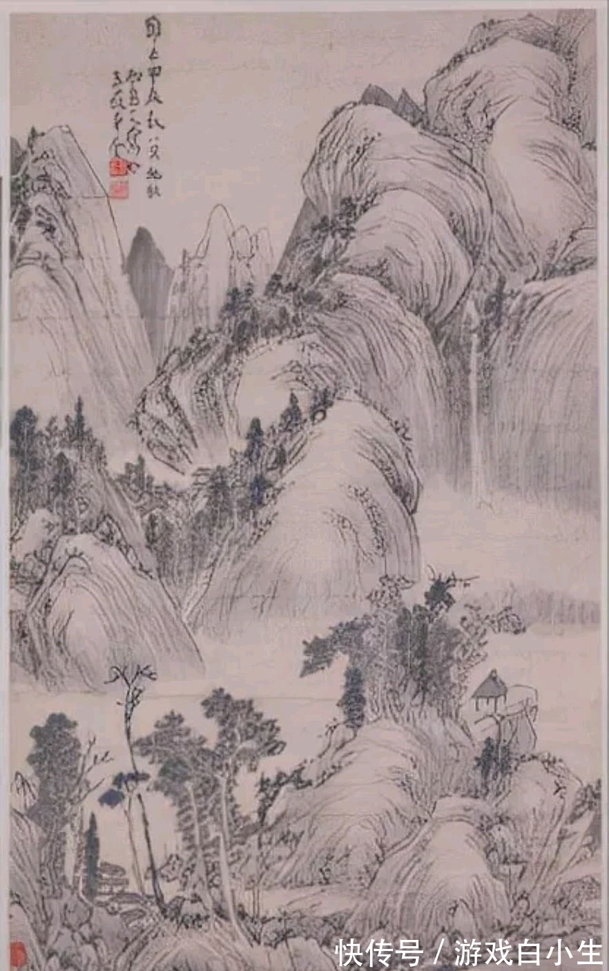 关门弟子$他是石涛的关门弟子,每岁寒食必祭其墓,一个重情重义的山水画家