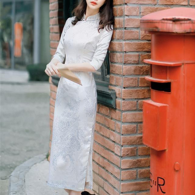 旗袍裙|改良旗袍连衣裙能展现你凹凸有致的身材,承传中华传统文化