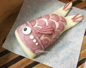 新年幸运锦鲤馒头：仿日本鲤鱼旗