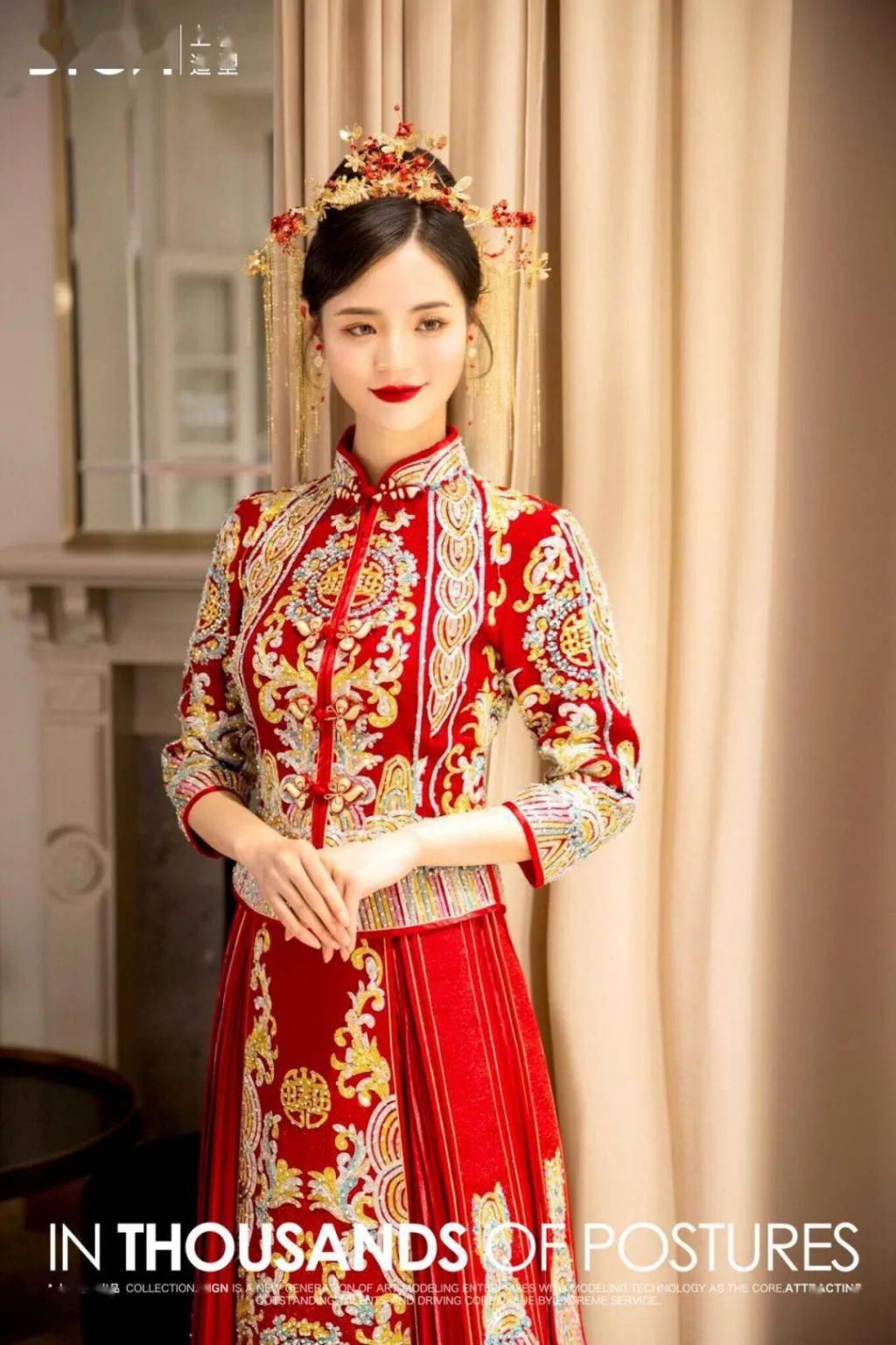 最新简约新娘造型白纱+中式，闪闪的仙女梦~