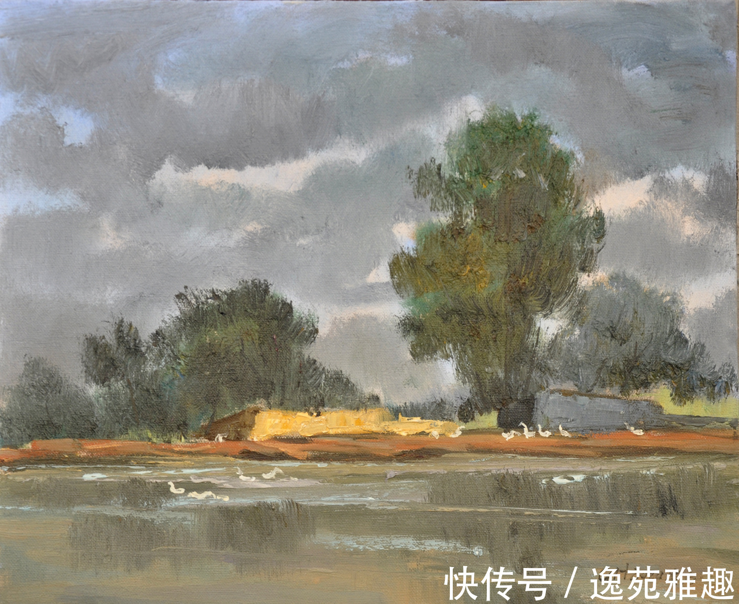 x60$「作品欣赏」心中有旷野,所画皆美景,油画艺术家殷国海作品欣赏