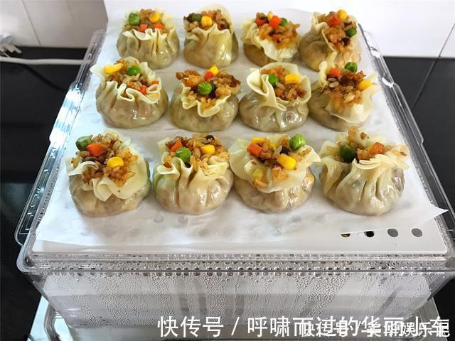 快手|饺子皮加1碗糯米,做成快手早餐,皮薄馅大,一人一屉不够吃