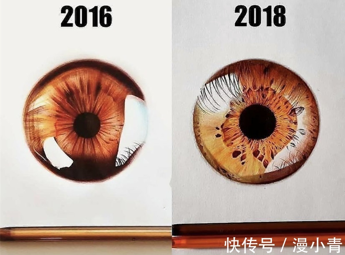 绘画!专注于画眼睛的画师,短短几年进步迅速,看起来更像是真的一样了
