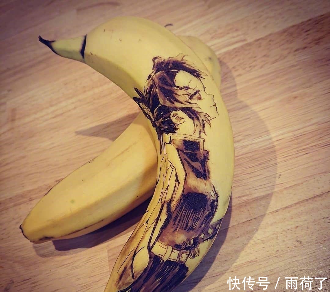 用香蕉绘画出鬼灭同人图