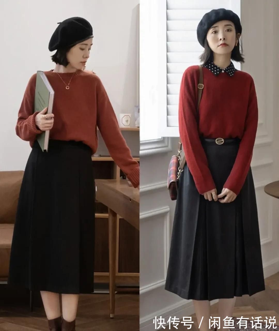 半裙|中年女人穿裙要得体,太长太短都有扮嫩嫌疑,“七分半裙”更优雅