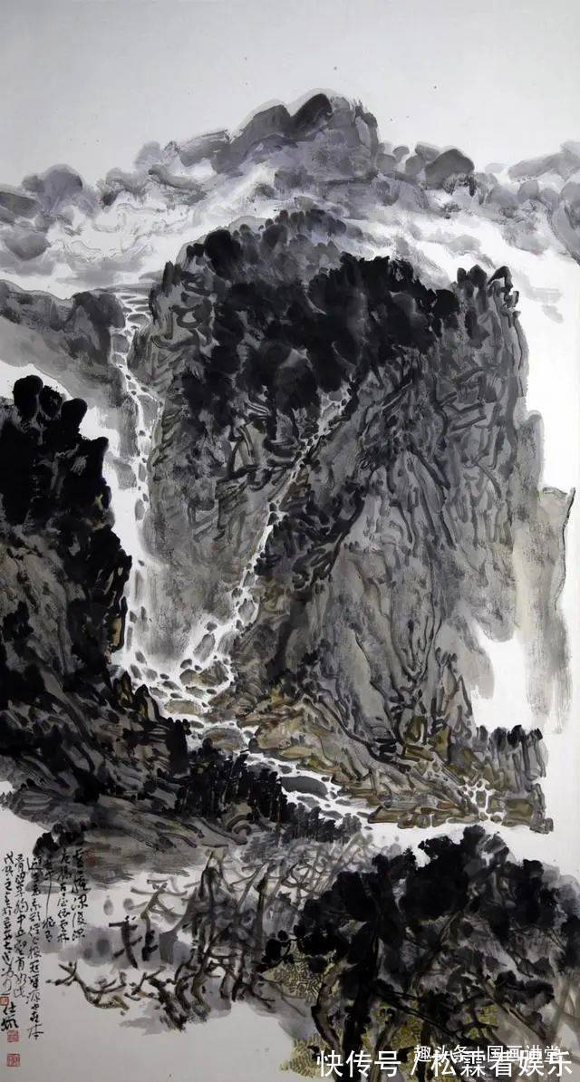 山水画!他的山水画里的大山大川大多出自于神奇的巴山蜀水