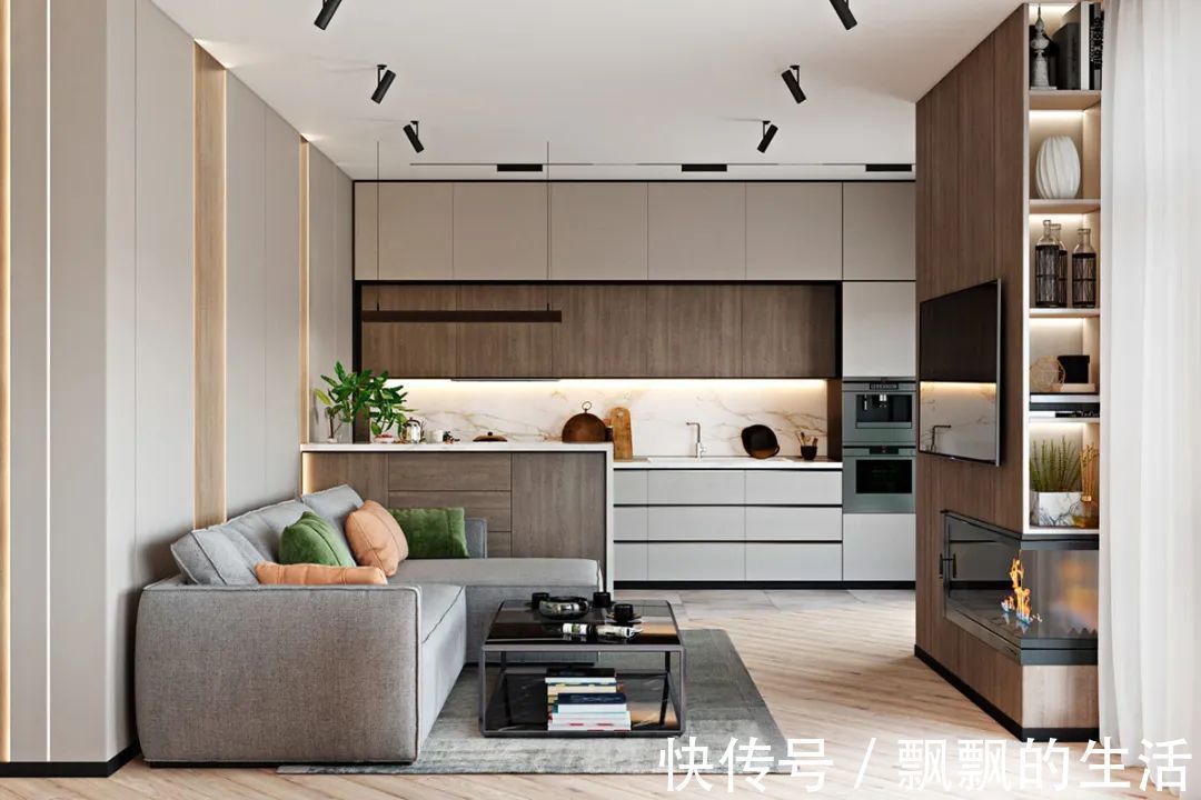 空间|100㎡现代简约,不规则的三房户型,开放式格局,自然而温馨