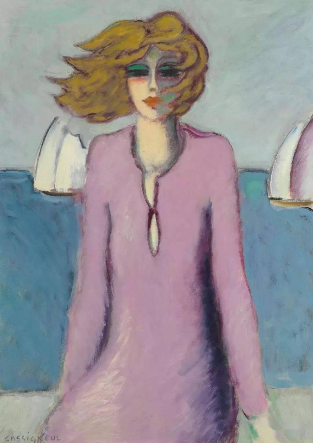 野兽主义#皮埃尔·卡西尼尔:领略野兽主义奔放节奏和表现主义浓烈意蕴油画作品