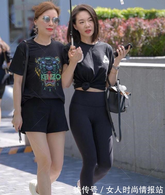 时尚感 一件简单基本的休闲t恤，以不同的穿着方式，展现出独特的时尚感！