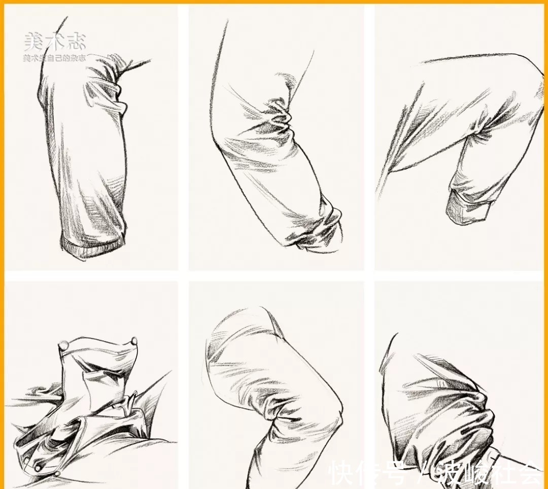 速写&【人物速写】中的难点:衣纹的画法解析,收藏收藏