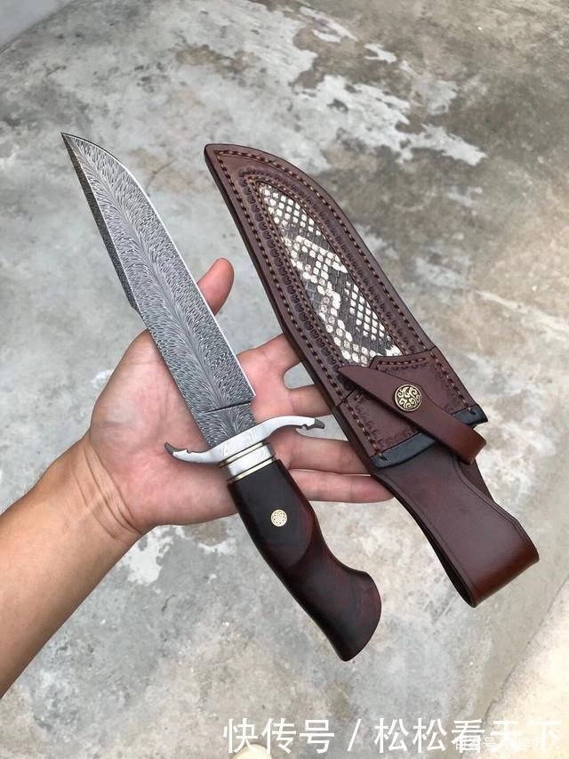 a7306|鉴赏,羽毛手工大马士革钢博伊