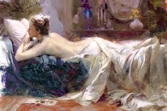 人物#皮诺德埃尼的油画人物，色彩斑斓，动静结合，光彩照人